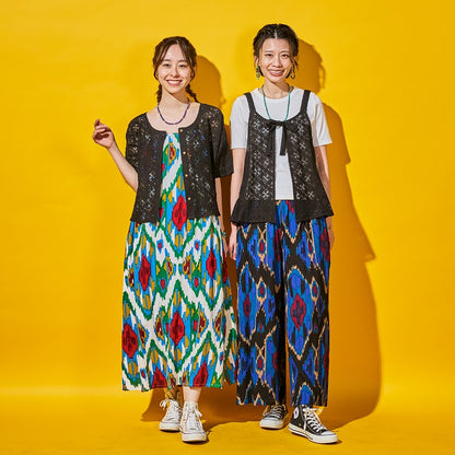 Rayon Ikat Print Cami Dress