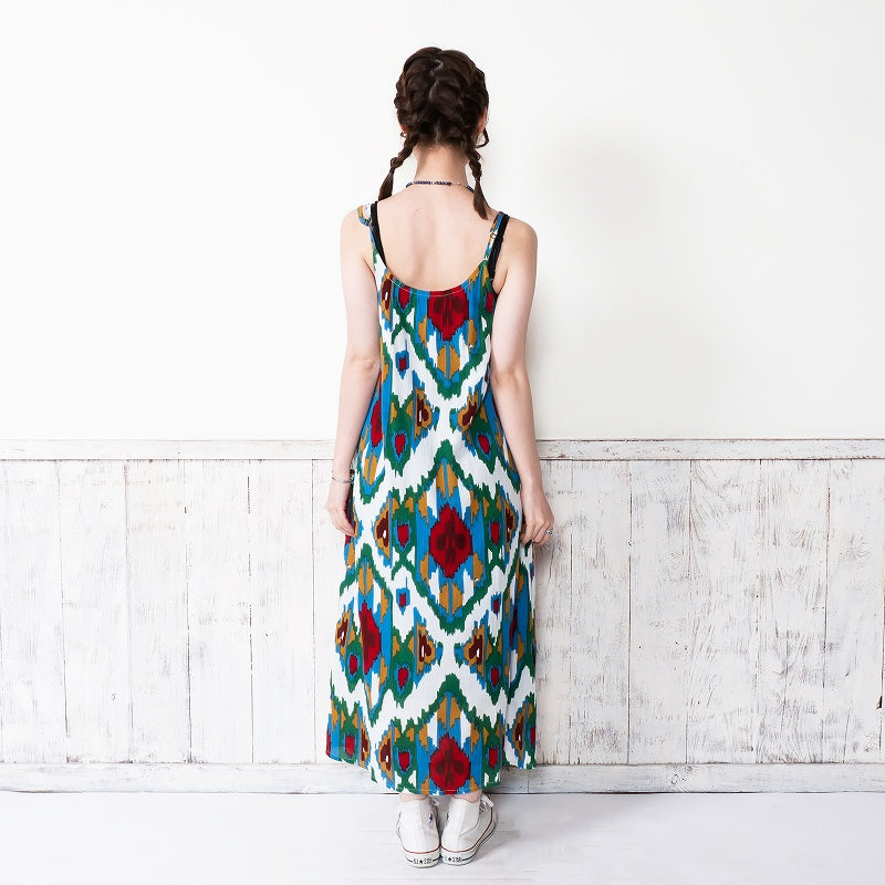 Rayon Ikat Print Cami Dress