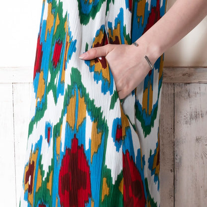 Rayon Ikat Print Cami Dress