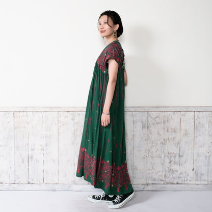 Rayon Rhombus Line Print Dress