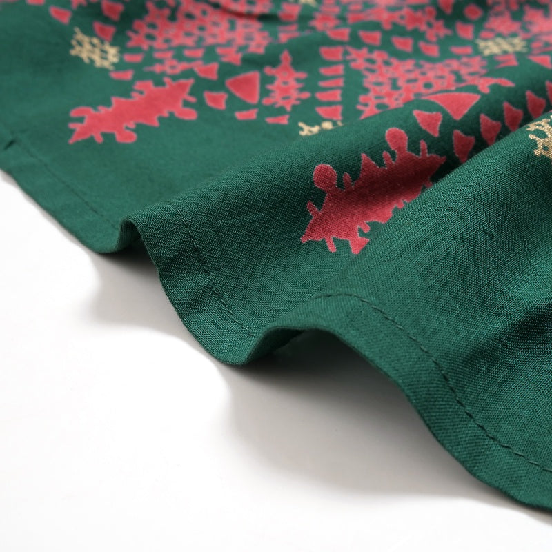 Rayon Rhombus Line Print Dress