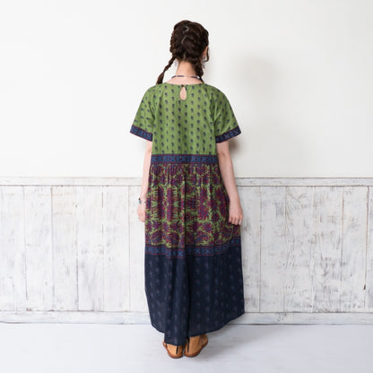 Cotton Two-Tone Print Dress