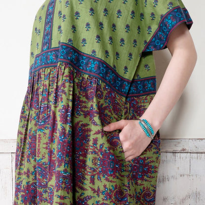 Cotton Two-Tone Print Dress