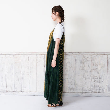 Rayon Mix Printed Side Tiered Camisole Dress
