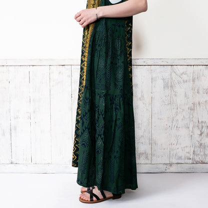 Rayon Mix Printed Side Tiered Camisole Dress
