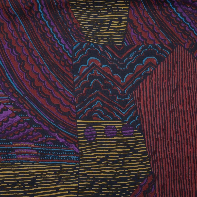 Cotton Oriental Print Sleeveless Dress