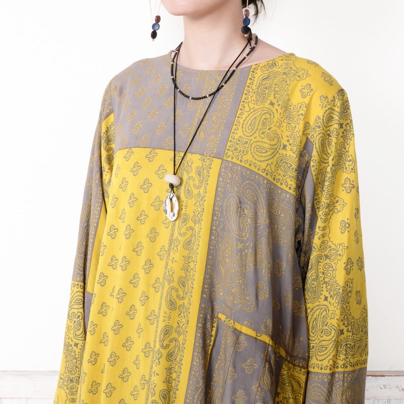 Rayon Bandana Print Dress