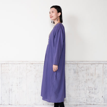 Cotton Rhombus Embroidery Dress