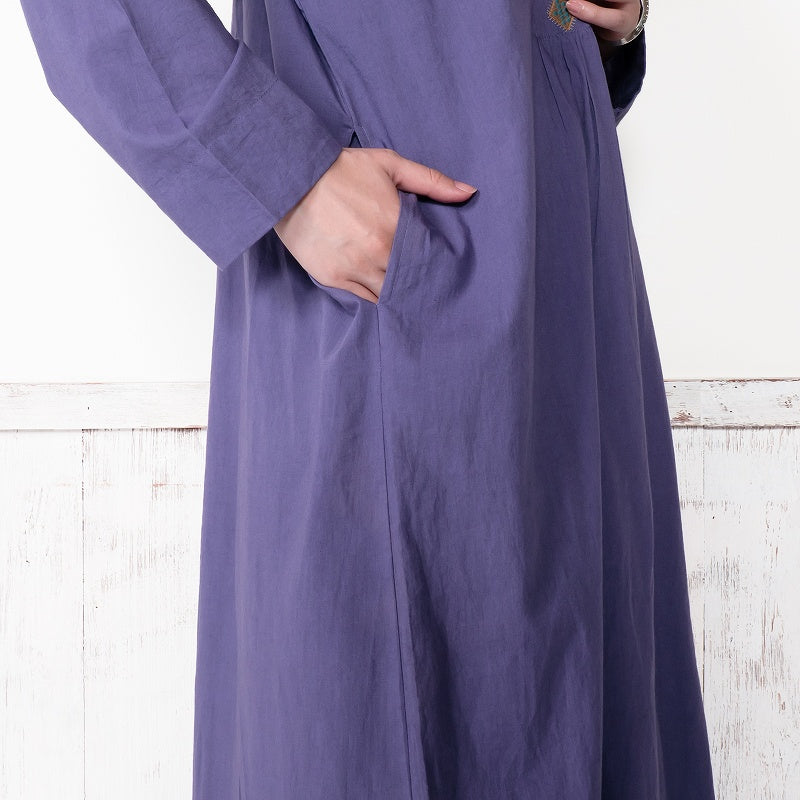 Cotton Rhombus Embroidery Dress