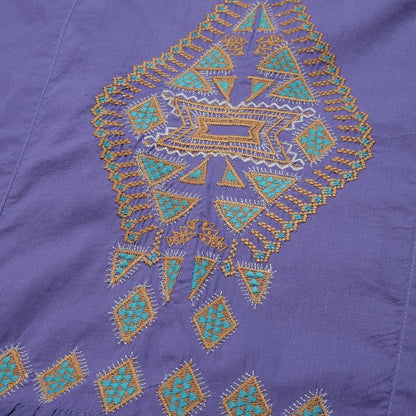 Cotton Rhombus Embroidery Dress
