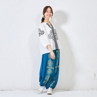 Cord Embroidered Pullover