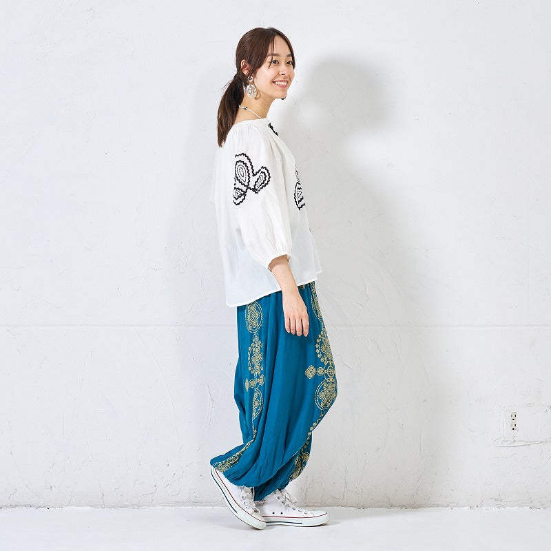 Cord Embroidered Pullover