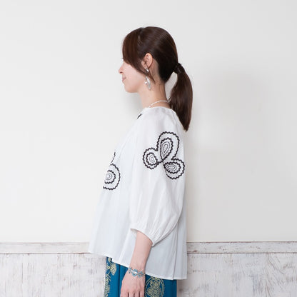 Cord Embroidered Pullover