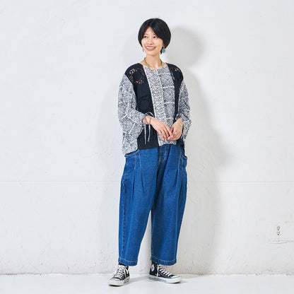 Rayon Lace Print Pullover