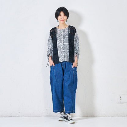 Rayon Lace Print Pullover