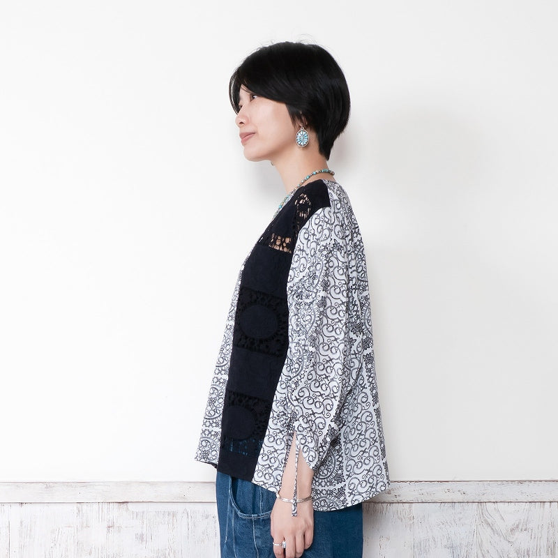 Rayon Lace Print Pullover