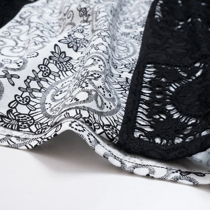 Rayon Lace Print Pullover
