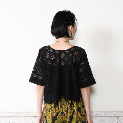 Cotton Flower Lace 2-Way Pullover