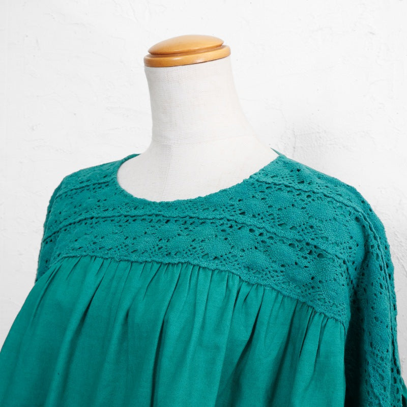Cotton Solid & Lace Pullover