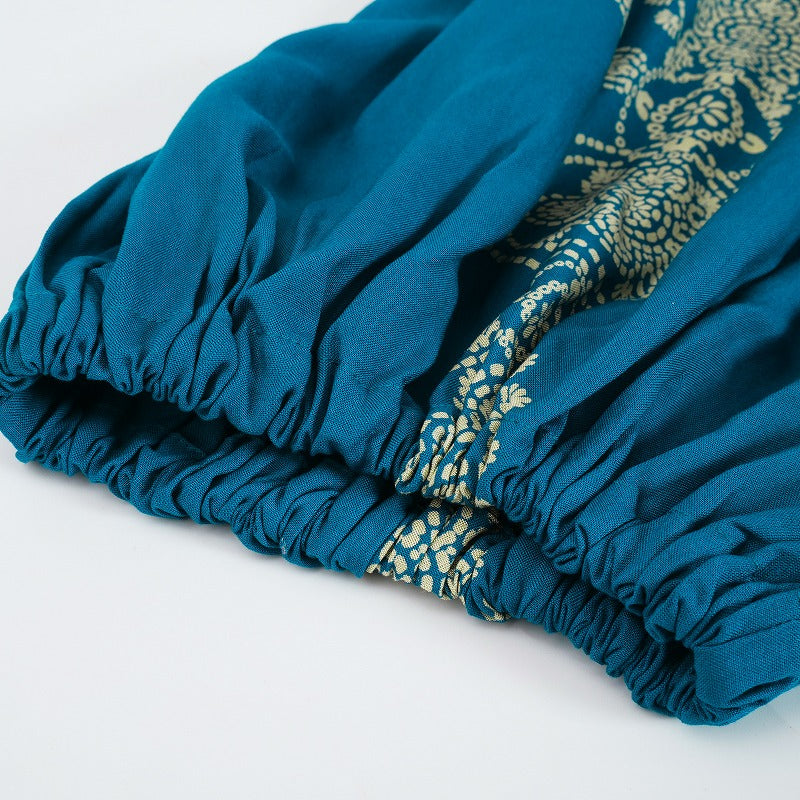 Rayon Oriental Print Balloon Pants