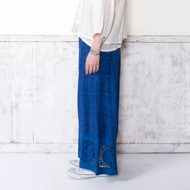 Rayon Lace Print Pants