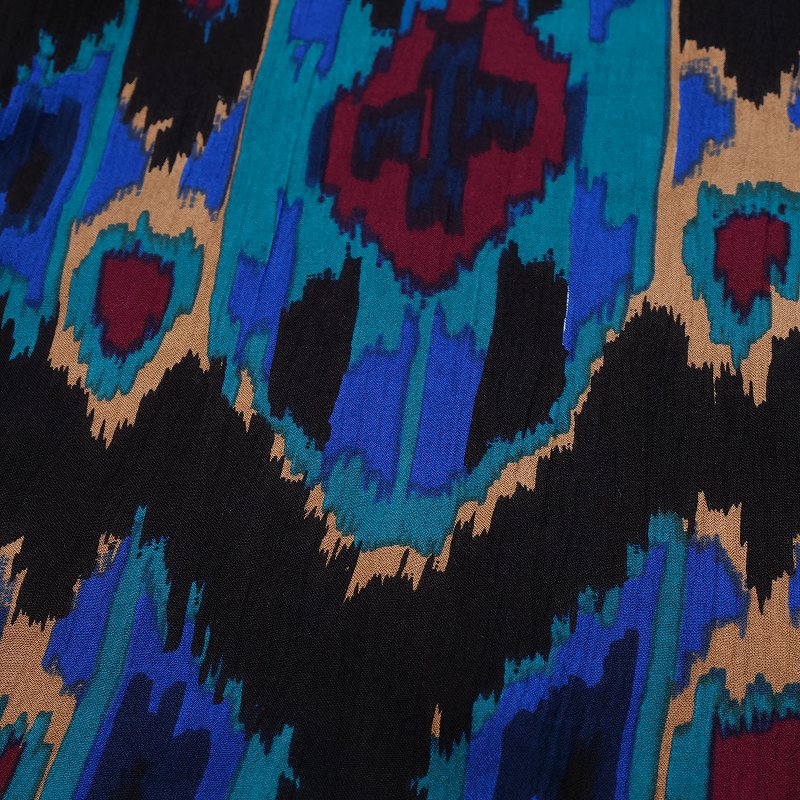 Rayon Ikat Print Straight Pants