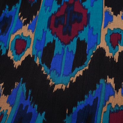 Rayon Ikat Print Straight Pants