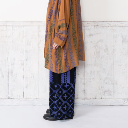 Fleece Flock Print Pants