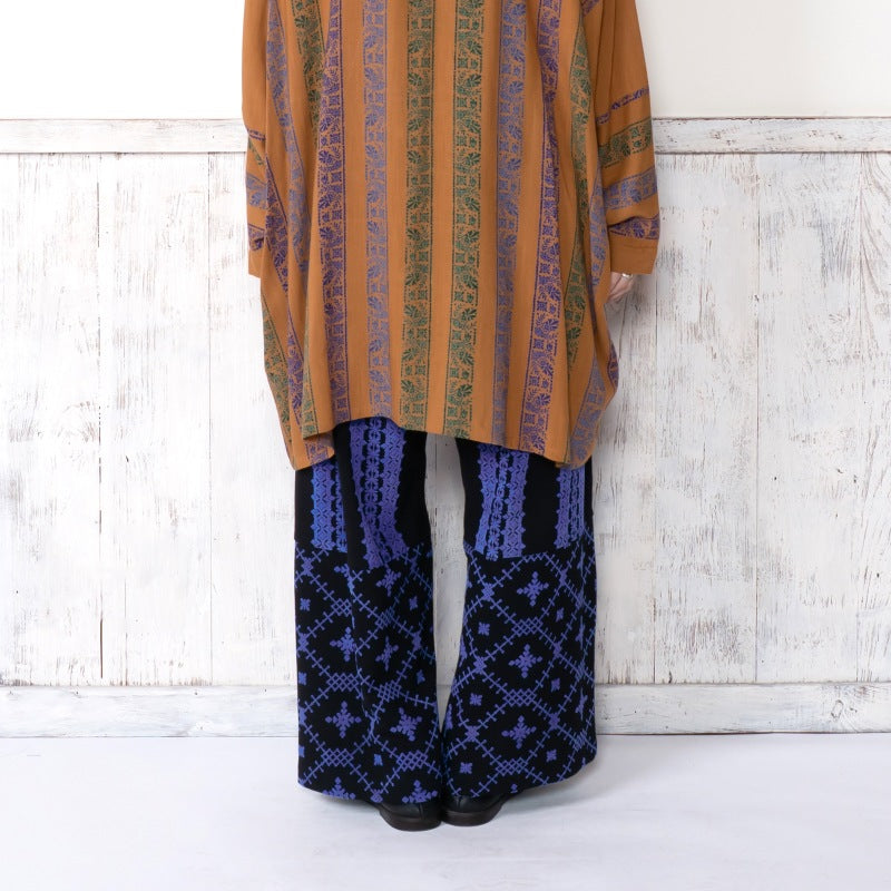 Fleece Flock Print Pants