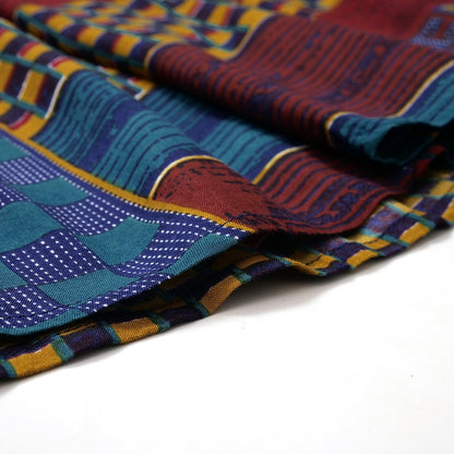 Rayon Vertical Seam Print Skirt