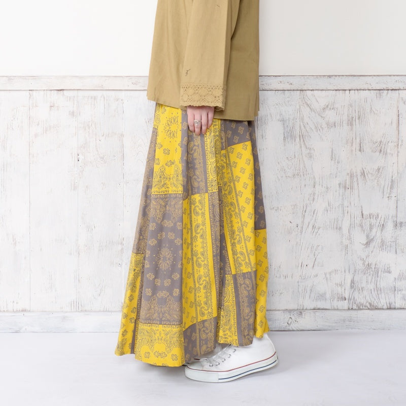 Rayon Bandana Print Skirt