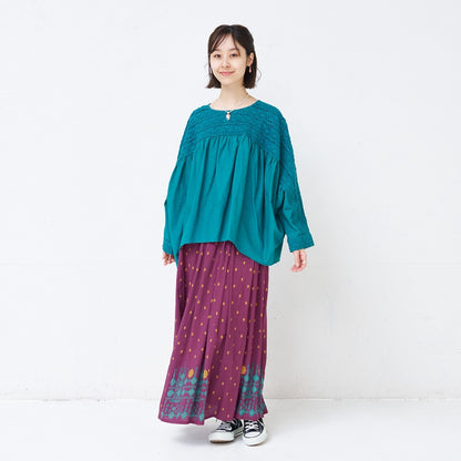Rayon Nordic Print Skirt