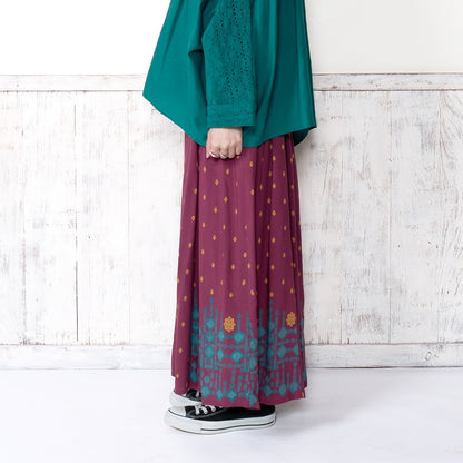 Rayon Nordic Print Skirt