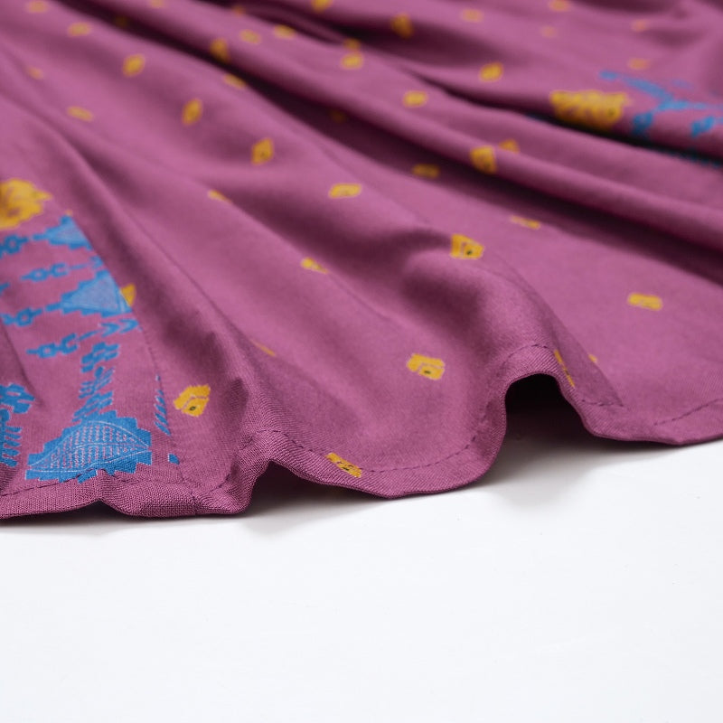Rayon Nordic Print Skirt