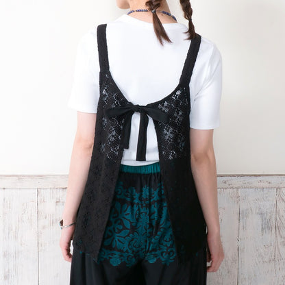 Cotton Flower Lace 2-Way Cami Blouse