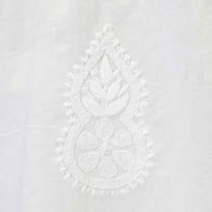 C Cambric Rundhalsausschnitt Lucknow Stickerei Pullover